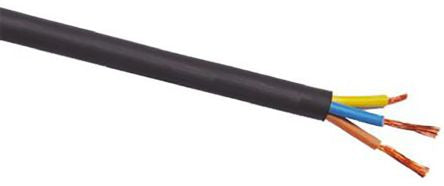 Flexible cable, 3x2,5 mm², black
